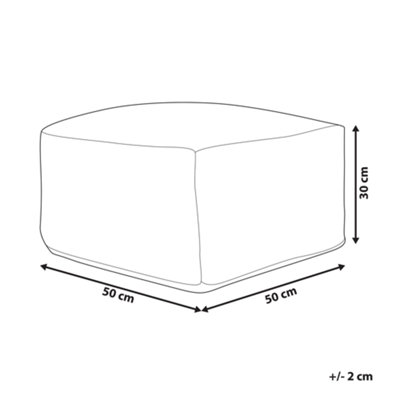 Jute Pouffe 50 x 50 cm Multicolour KATORA