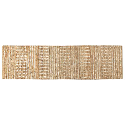 Jute Runner Rug 80 x 300 cm Beige KAMBERLI