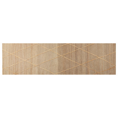 Jute Runner Rug 80 x 300 cm Beige YUVACIK