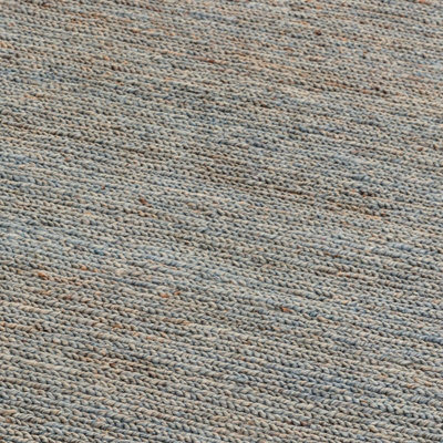 Jute Silver Plain Handmade Modern Rug for Bedroom & Living Room-200cm X 300cm