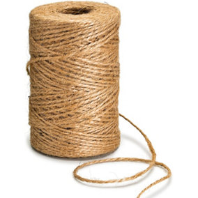 Jute Twine String for Crafts, Christmas and Gardening (500ft / 150M roll) 3 Ply (Brown - 1 Roll)
