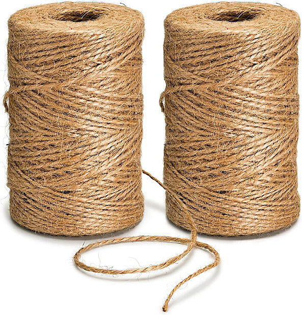 Jute Twine String for Crafts, Christmas and Gardening (500ft