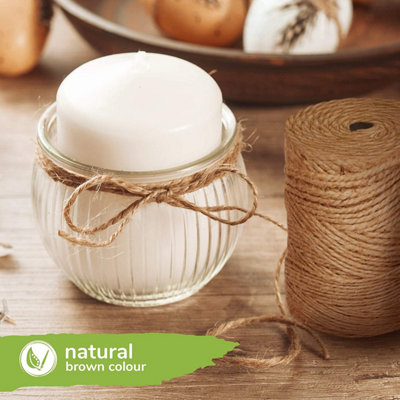1roll Natural Jute Twine, Jute Twine String, Hemp Cord For DIY Craft  Perfect For Gardening, Plant Wrapping, Arts & Crafts, And Weddings  Christmas Deco