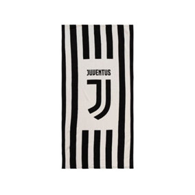 Juventus FC Logo Beach Towel Black/White (One Size)