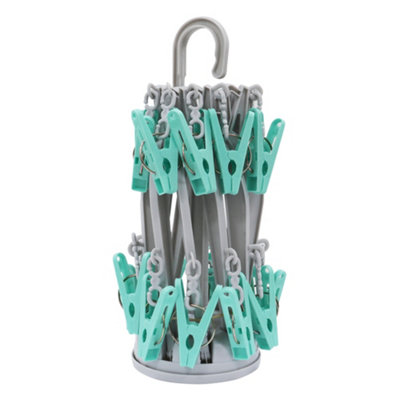 JVL 10 Arm Folding Sock Dryer Complete with 20-Piece Pegs