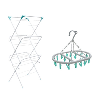 JVL 3 Tier Airer with Oval Sock Dryer