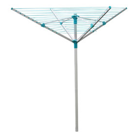 JVL 4 Arm Aluminium Rotary Airer, 40 Metre