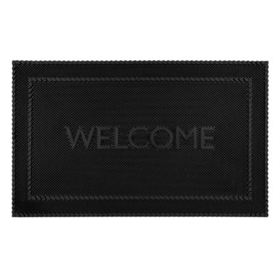 JVL Alvaro Welcome Scraper Rubber Pin Doormat, 45x75cm