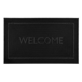 JVL Alvaro Welcome Scraper Rubber Pin Doormat, 45x75cm