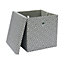 JVL Argyle Foldable Square Paper Storage