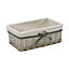 JVL Arianna Rectangular Willow Storage Basket, Set of 3, Grey Wash