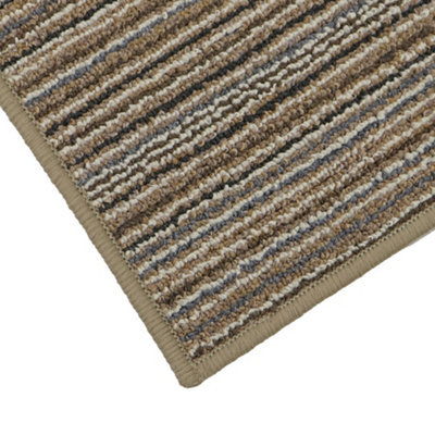 JVL Arona Machine Washable Latex Backed Doormat, 40x60cm, Beige