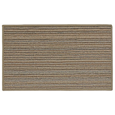 JVL Arona Machine Washable Latex Backed Doormat, 50x80cm, Beige