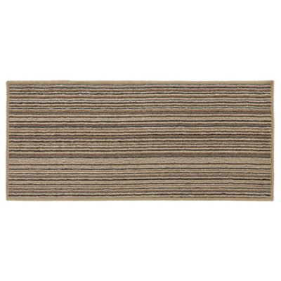 JVL Arona Machine Washable Latex Backed Runner Doormat, 57x150cm, Beige