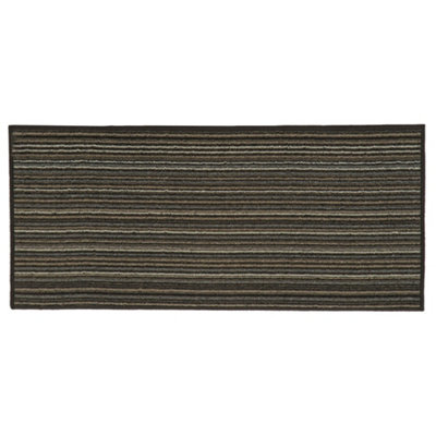 JVL Arona Machine Washable Latex Backed Runner Doormat, 57x150cm, Brown