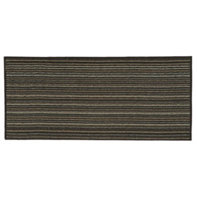 JVL Arona Machine Washable Latex Backed Runner Doormat, 57x150cm, Brown
