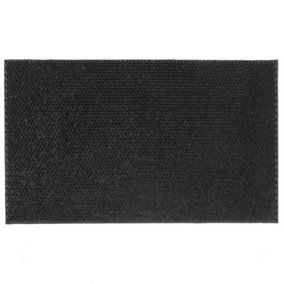 JVL Black Rubber Condor Astro Turf Effect Doormat 45x75cm