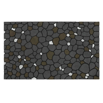 JVL Canyon Scraper Rubber Doormat 45x75cm