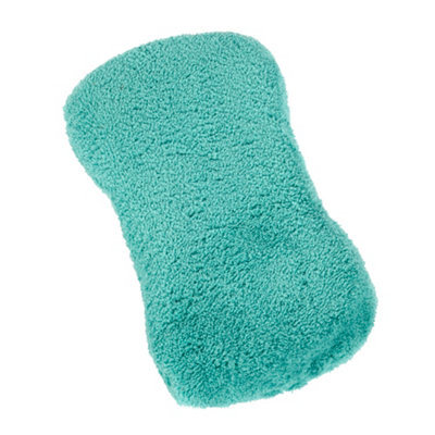 JVL Car and Bike Care Cleaning Range Microfibre Bone Shaped Sponge, Teal