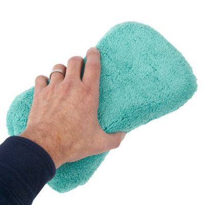 JVL Car and Bike Care Cleaning Range Microfibre Bone Shaped Sponge