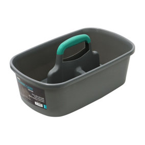 JVL Car and Bike Care Cleaning Range Storage Caddy with Handle, Teal and Grey