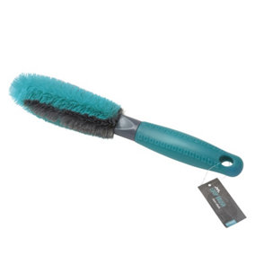 JVL Car and Bike Care Cleaning Range Wheel Loop Brush, Plastic and Rubber, Grey and Teal
