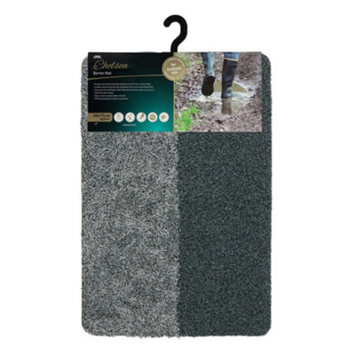 JVL Chelsea Barrier Scraper Doormat 50x75cm Grey