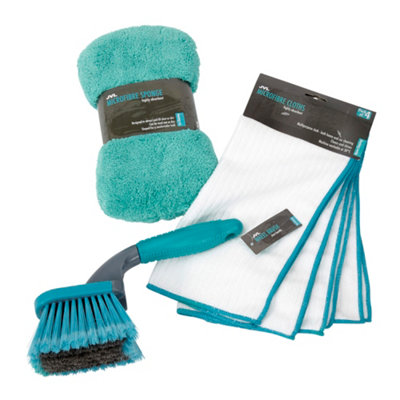 JVL Cleaning Compact Valet Pack, Grey/Blue, Silver Bundle