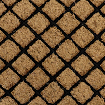 JVL Comfort Tuffscrape Doormat, 40x70cm, Diamond Grid