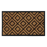JVL Comfort Tuffscrape Doormat, 40x70cm, Diamonds