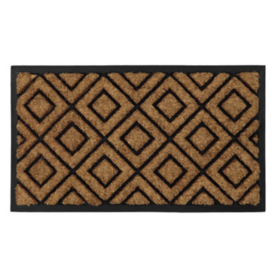 JVL Comfort Tuffscrape Doormat, 40x70cm, Diamonds