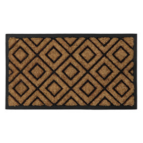 JVL Comfort Tuffscrape Doormat, 40x70cm, Diamonds