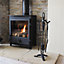 JVL Cotswold Fireside 4 Piece Companion Set with Stand
