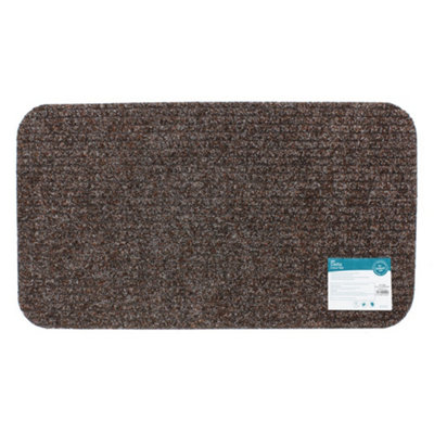 JVL Delta Scraper Doormat, 40x70cm, Brown