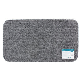 JVL Delta Scraper Doormat, 40x70cm, Grey