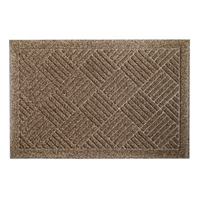 JVL Dirt Defender Scraper Doormat 40x60cm Square Beige | DIY at B&Q