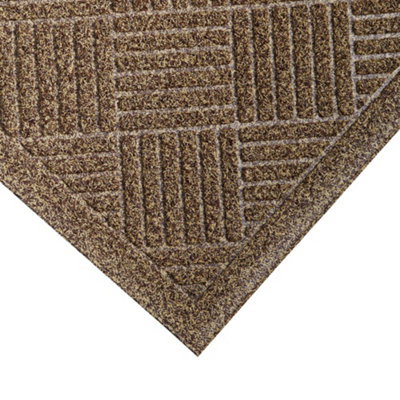 JVL Dirt Defender Scraper Doormat 40x60cm Square Beige