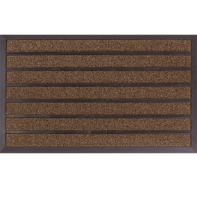 JVL Dirt Stopper Pro Scraper Doormat 45x75cm, Brown