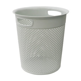 JVL Droplette Design Plastic Bin, Grey