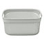 JVL Droplette Design Plastic Storage Basket, One Size, Handles, Grey