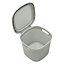 JVL Droplette Design Plastic Storage Basket, One Size, Lidded, Grey