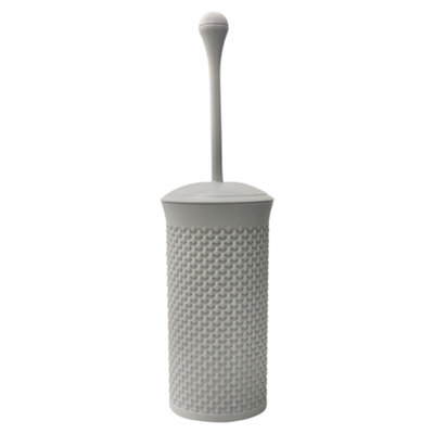 JVL Droplette Design Plastic Toilet Brush, One Size, Grey
