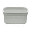 JVL Droplette Plastic Storage Basket, Ice Grey