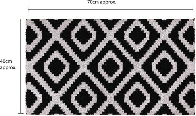 JVL Eco-Friendly Latex Backed Coir Entrance Doormat, 40x70cm