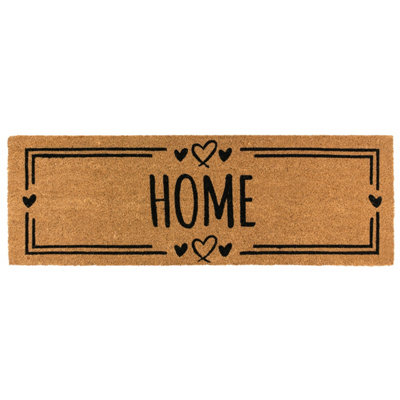 JVL Eco-Friendly Latex Backed Coir Entrance Doormat Runner, 40x120cm - Home Hearts