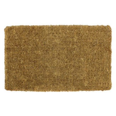 JVL Eco Friendly Ryburn Plain Natural Coir Doormat 35x60cm