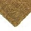 JVL Eco Friendly Ryburn Plain Natural Coir Doormat 45x75cm