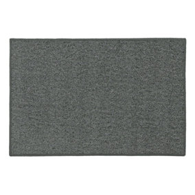 JVL Eden Machine Washable Latex Backed Doormat, 40x60cm, Grey