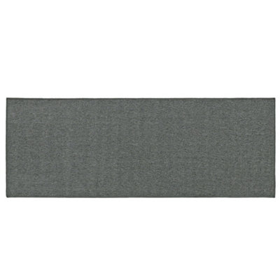 JVL Eden Machine Washable Latex Backed Runner Doormat, 57x150cm, Grey