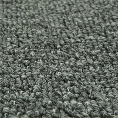 JVL Eden Machine Washable Latex Backed Runner Doormat, 57x150cm, Grey